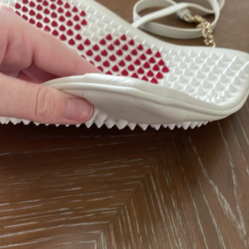 EUC Christian Louboutin LoubiPosh Valentines Spiked Clutch w/ chain,dust bag,box - Picture 6 of 17